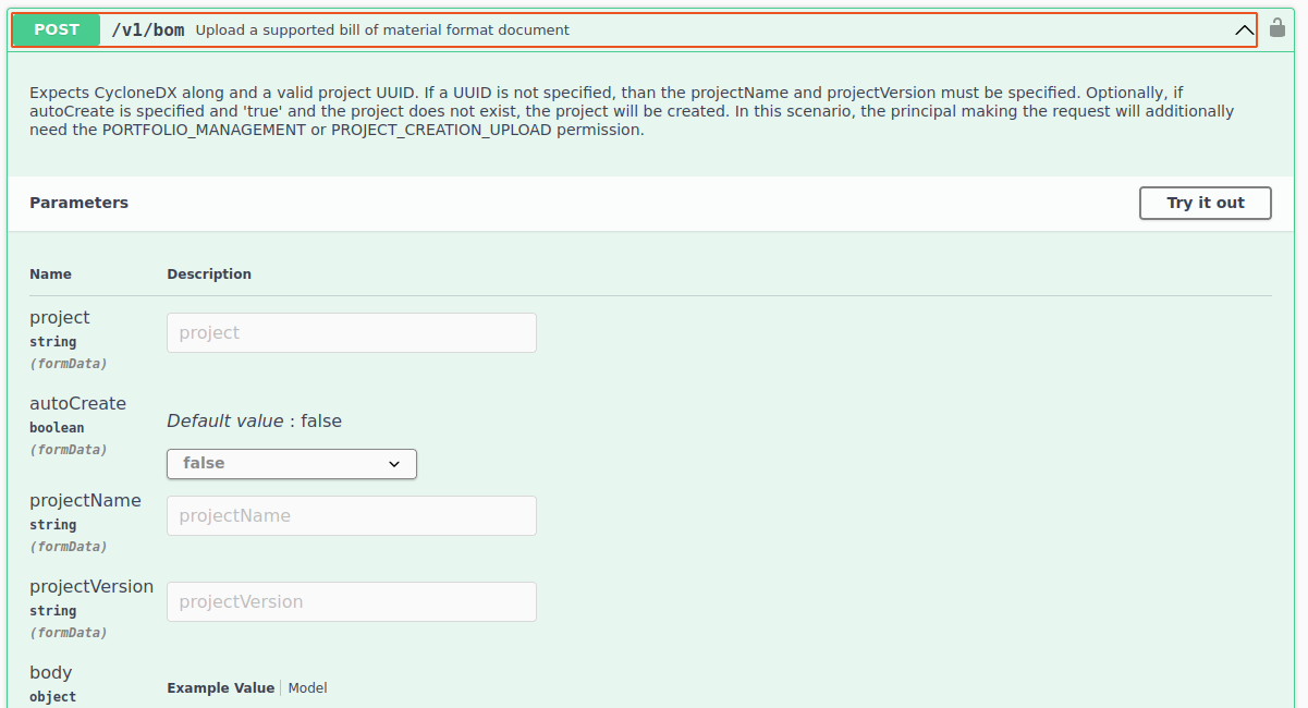 Swagger-UI for Upload-API
