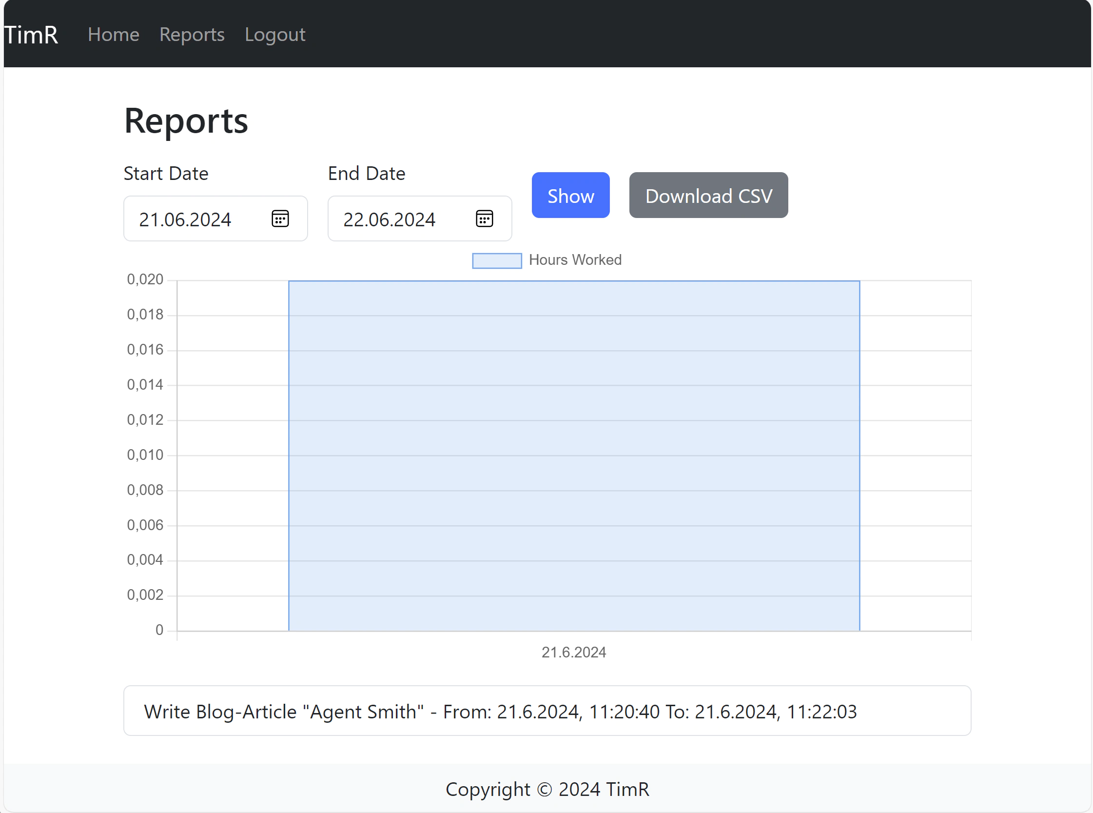 TimR - Reports